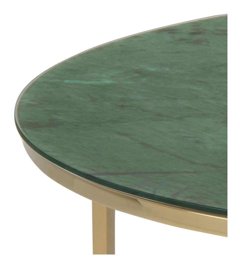 Filippa Coffee table Ø80xH45, Green marble print