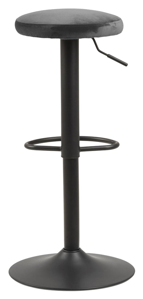 Finch Barstool, Dark Gray Velvet