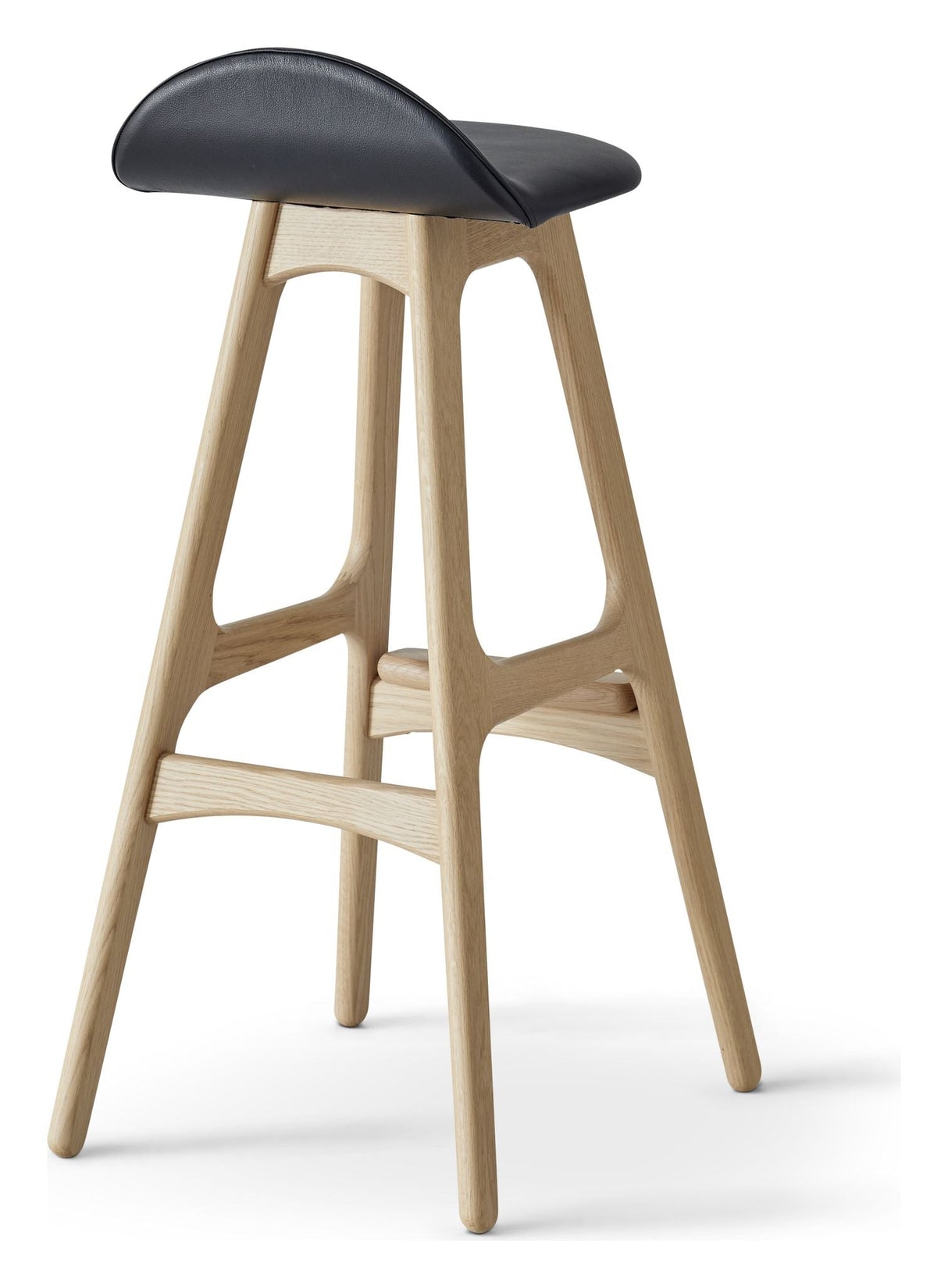 Findahl Buck high Barstool oak/soap, Sydney black leather