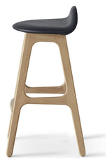 Findahl Buck low Barstool oak/soap, Sydney black leather