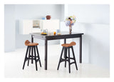 Findahl Buck low Barstool oak/black, Sydney cognac leather