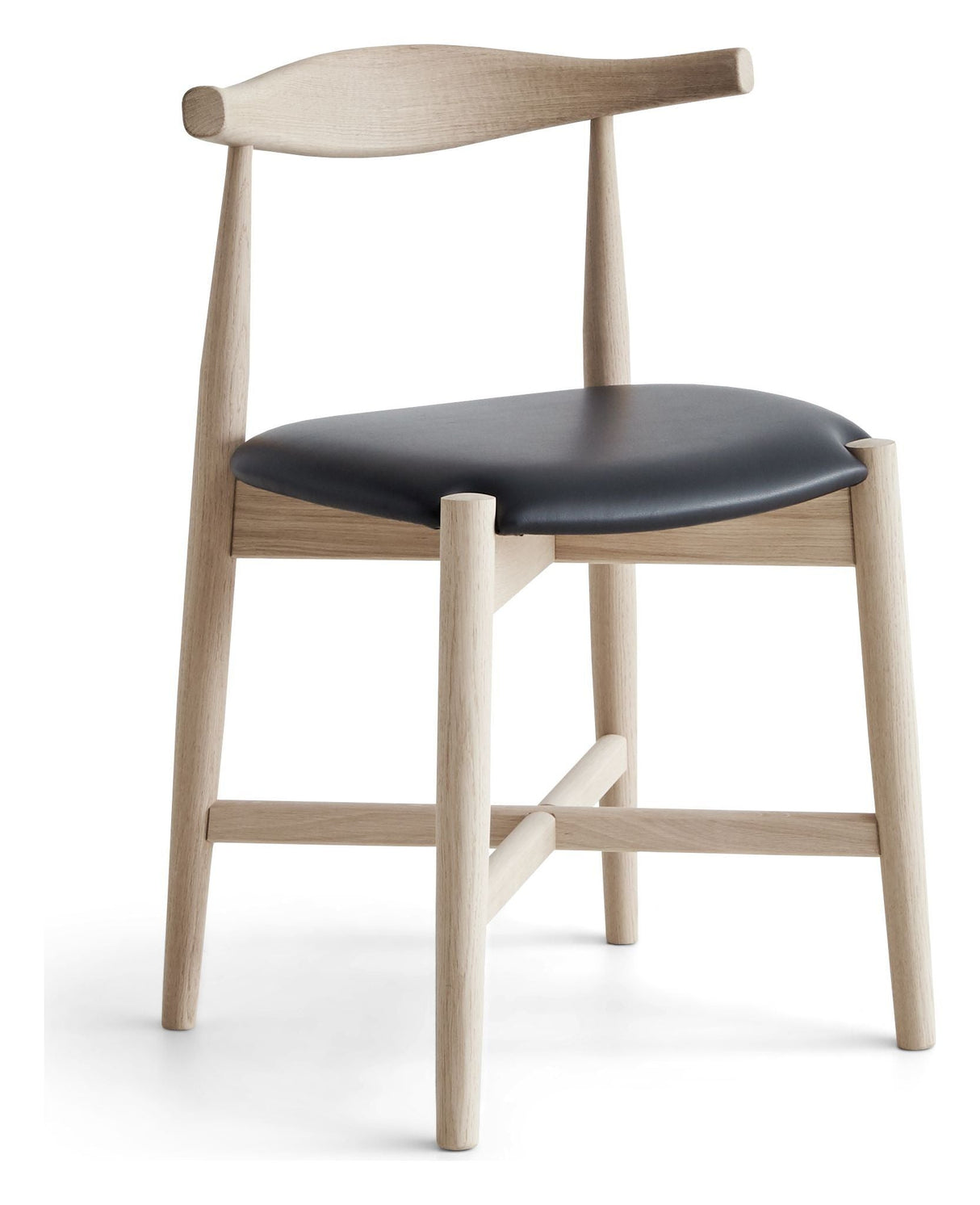 Findahl Dora Dining chair, oak/soap, Sydney black leather