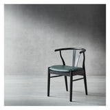 Findahl Freja Dining chair oak/black, Sydney green leather