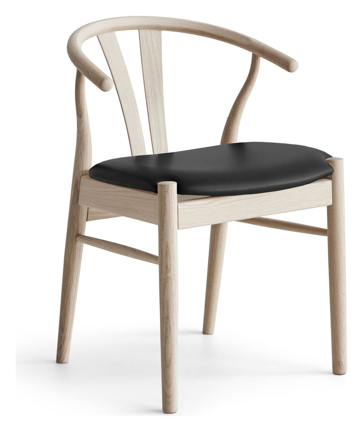 Findahl Frida Dining chair oak/untreated, Sydney black leather