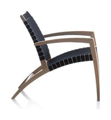 Findahl Luna Lounge Chair, oak/white pig with braided webbing, Black