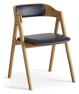 Findahl Mette Dining chair oak/oil, Sydney black leather