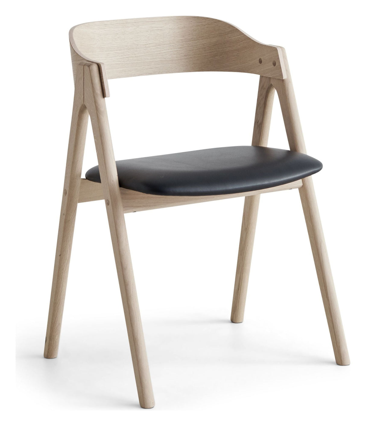 Findahl Mette Dining chair oak/untreated, Sydney black leather