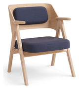 Findahl MeTube Lounge Chair with armrests, oak, Blue