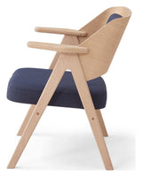 Findahl MeTube Lounge Chair with armrests, oak, Blue