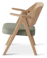 Findahl MeTube Lounge Chair w. armrests, oak, Green