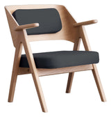 Findahl MeTube Lounge Chair w. armrests, oak, Black