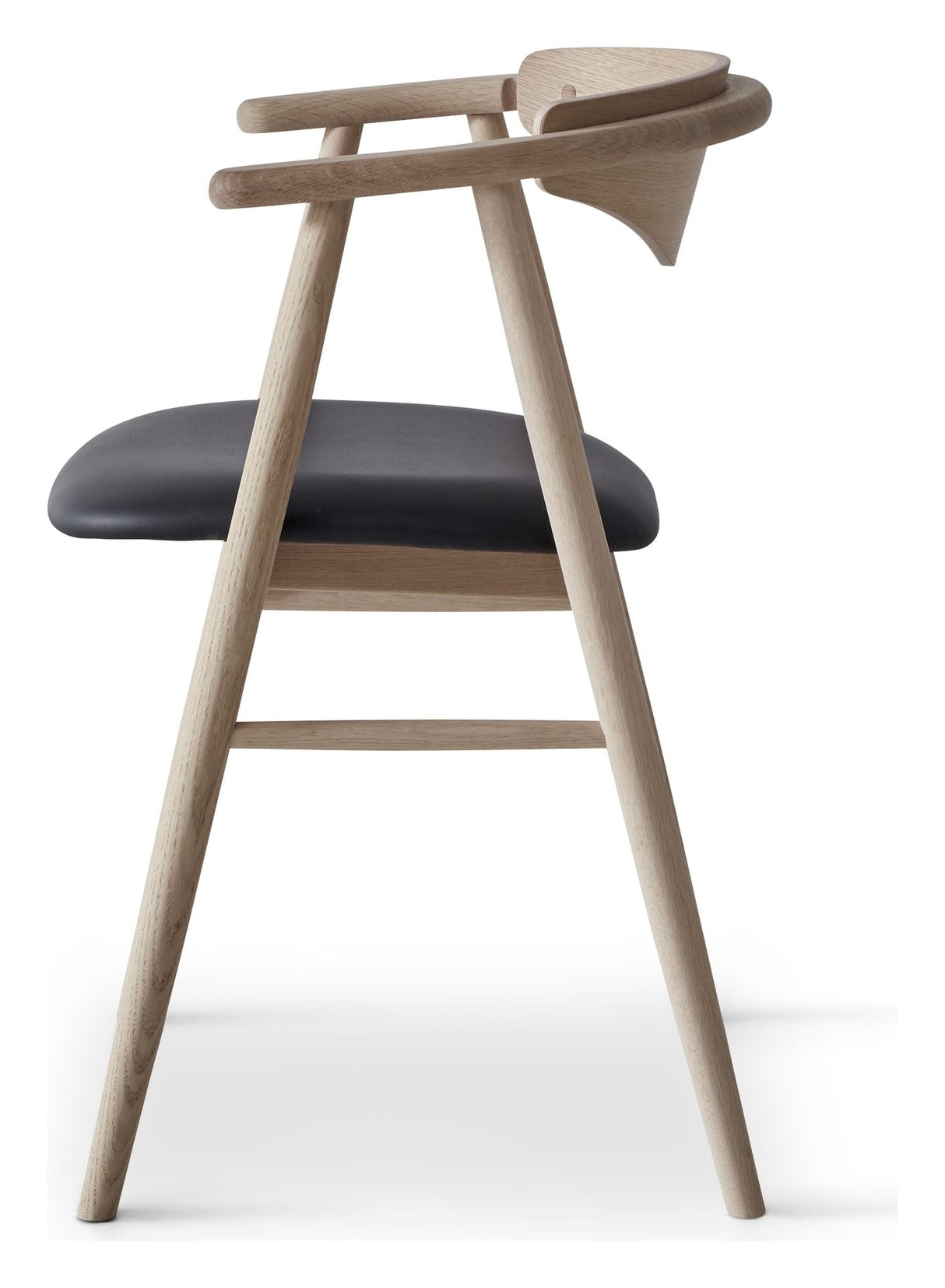 Findahl Tradition Dining chair, oak/soap, Sydney black leather