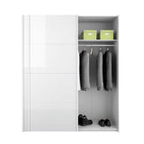 Florence Wardrobe - White high gloss