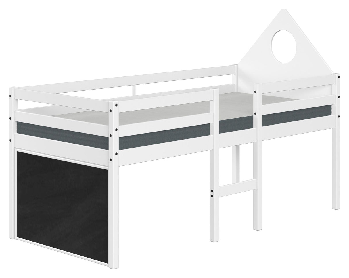 THUKA Alfred Children's cot with gable, White, 90x200