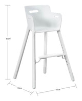 FLEXA Baby High Chair w/roll bar, White