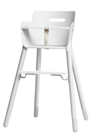 FLEXA Baby High Chair w/roll bar, White