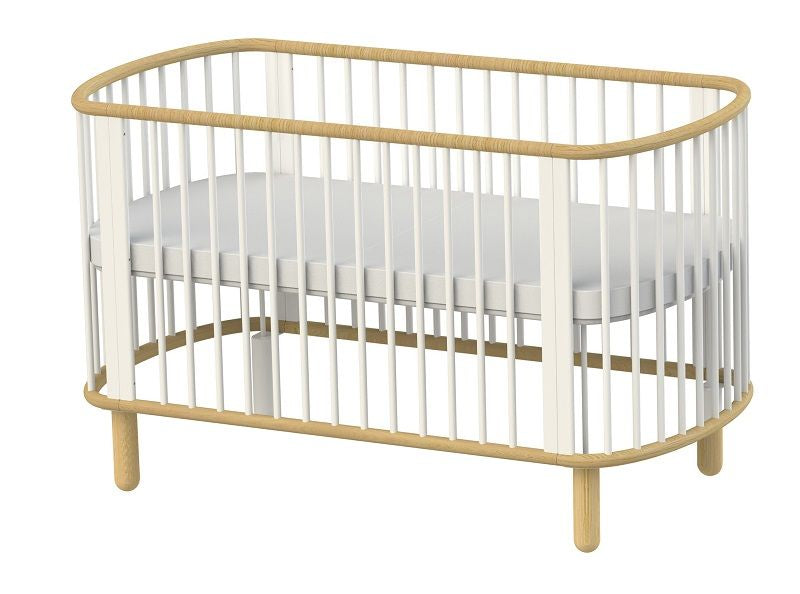 FLEXA Baby Cot, White/Beech