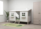 Classic Cot w. House 90x200, White/Gray