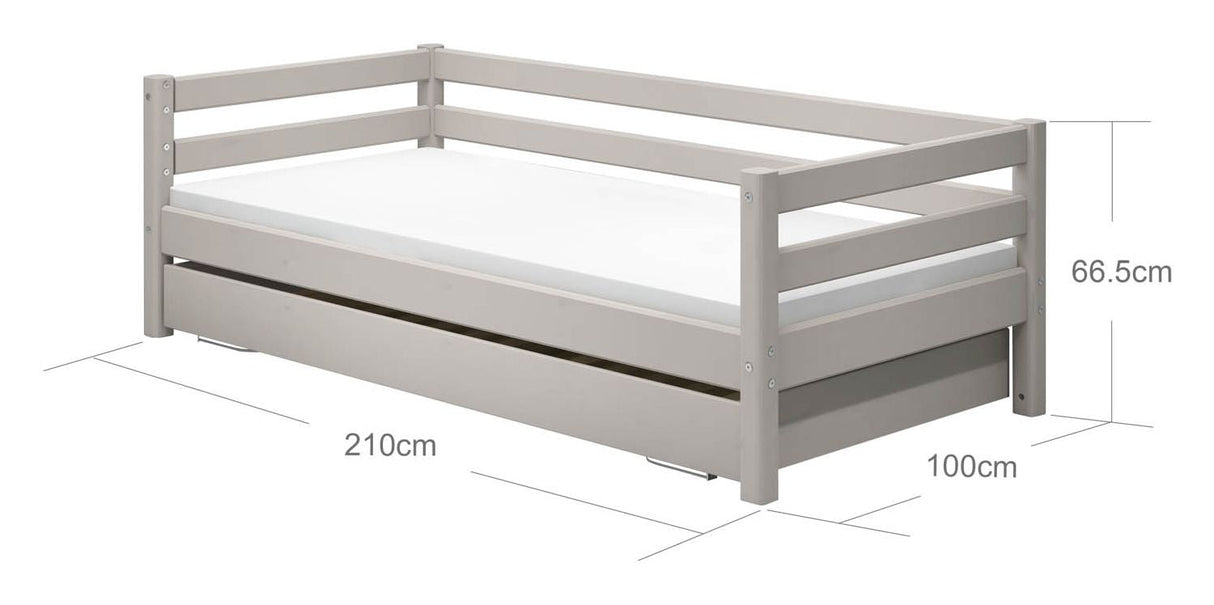 Classic Single Bed with Guest Bed 90x200, Gray