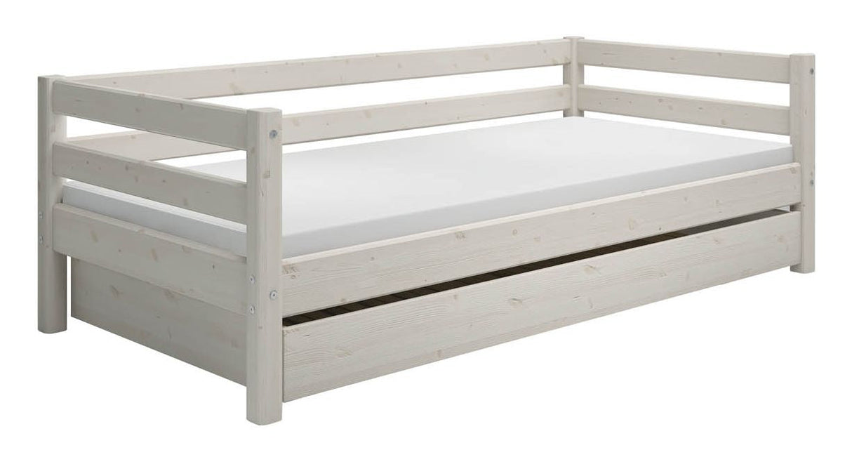 Classic Single Bed with Guest Bed 90x200, White pigmented