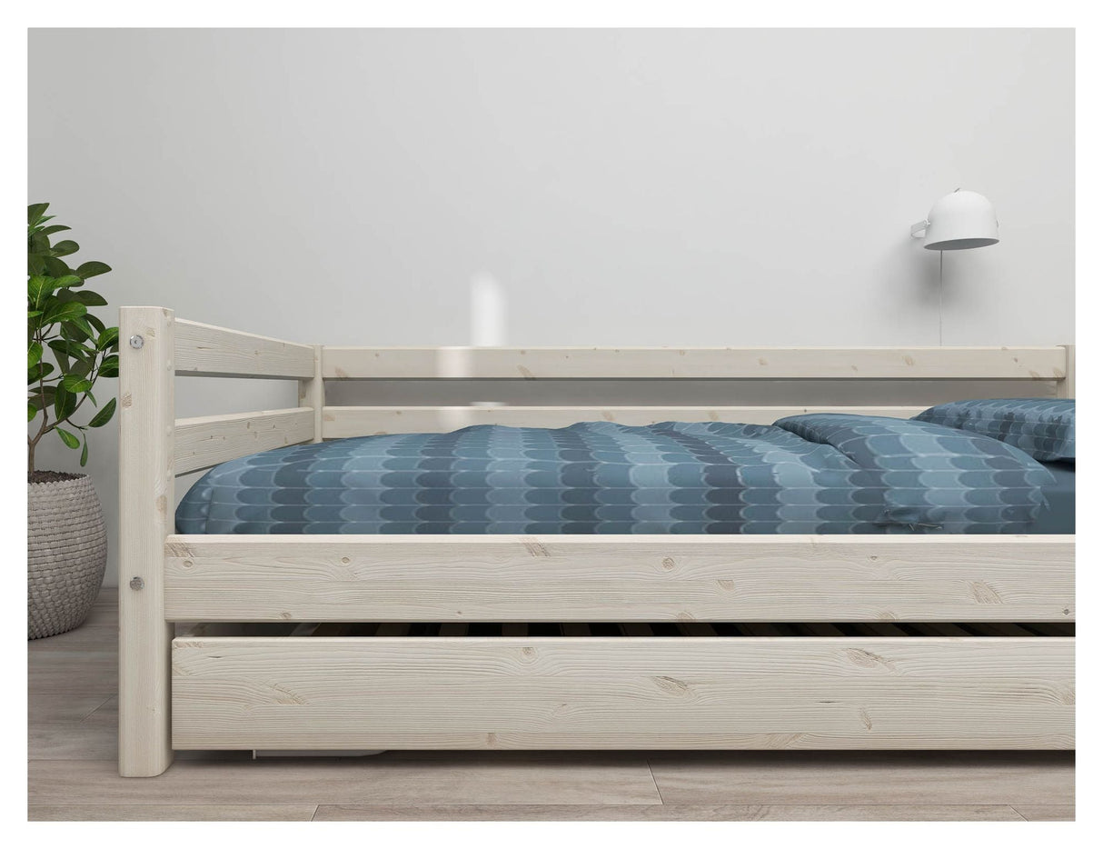 Classic Single Bed with Guest Bed 90x200, White pigmented