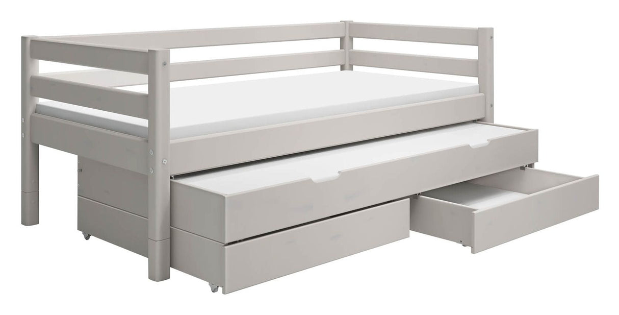 Classic Single Bed with Guest Bed and Drawers 90x200, Gray