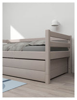 Classic Single Bed with Guest Bed and Drawers 90x200, Gray