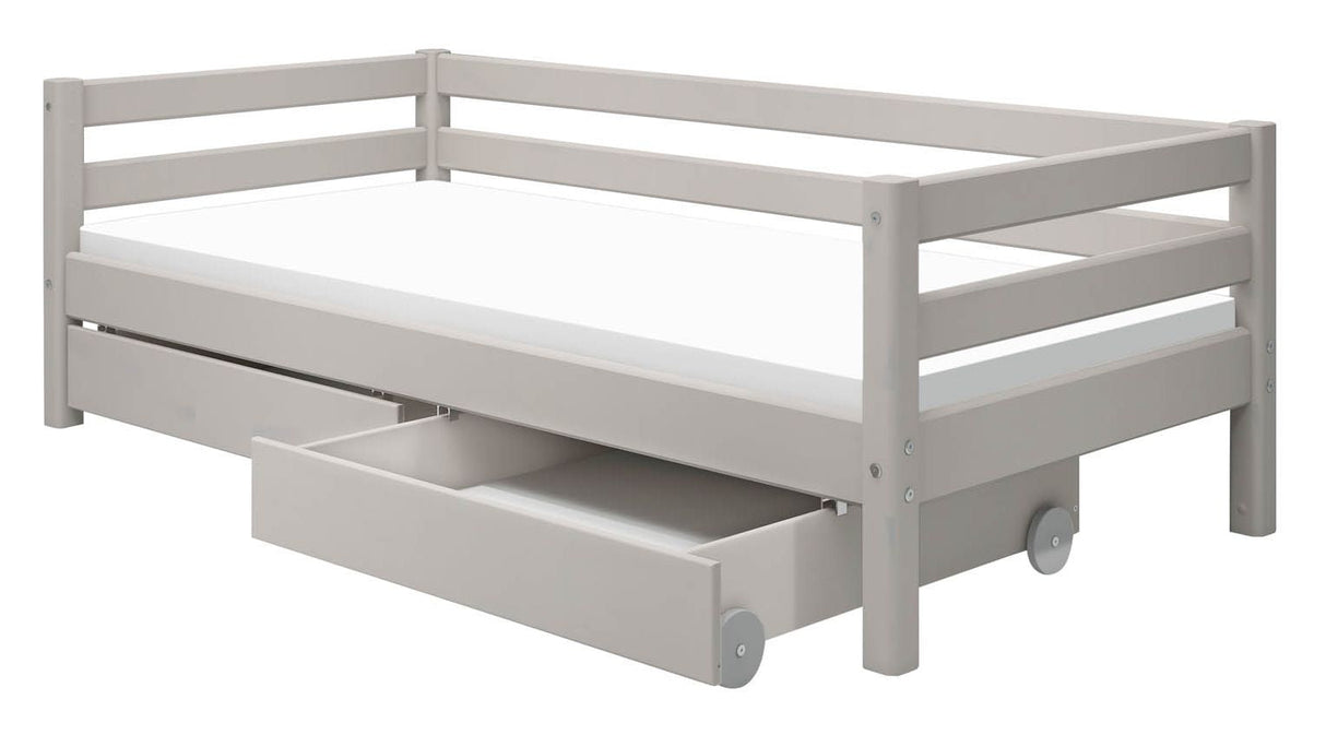 Classic Single Bed w. drawers 90x200, Gray