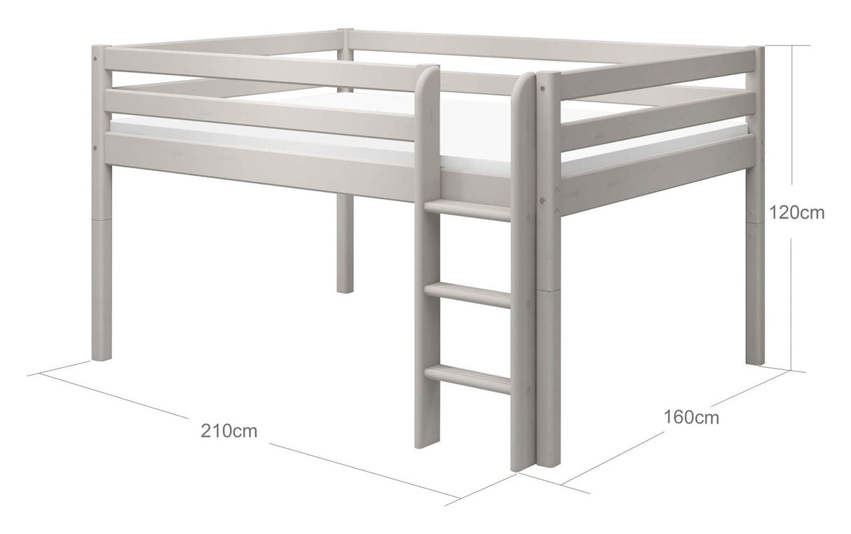 Classic Half High Bed 140x200, Gray