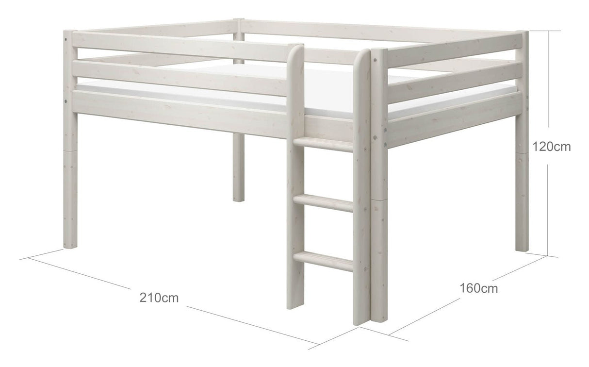 Classic Half High Bed 140x200, White