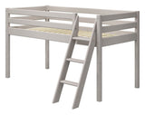 Classic Half-high bed with sloping ladder 90x200, Gray