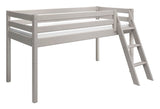 Classic Half-high bed with sloping ladder 90x200, Gray