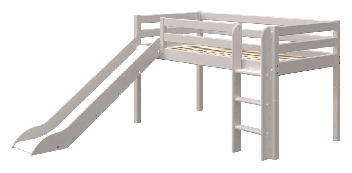 Classic Half-high bed with slide 90x200, Gray