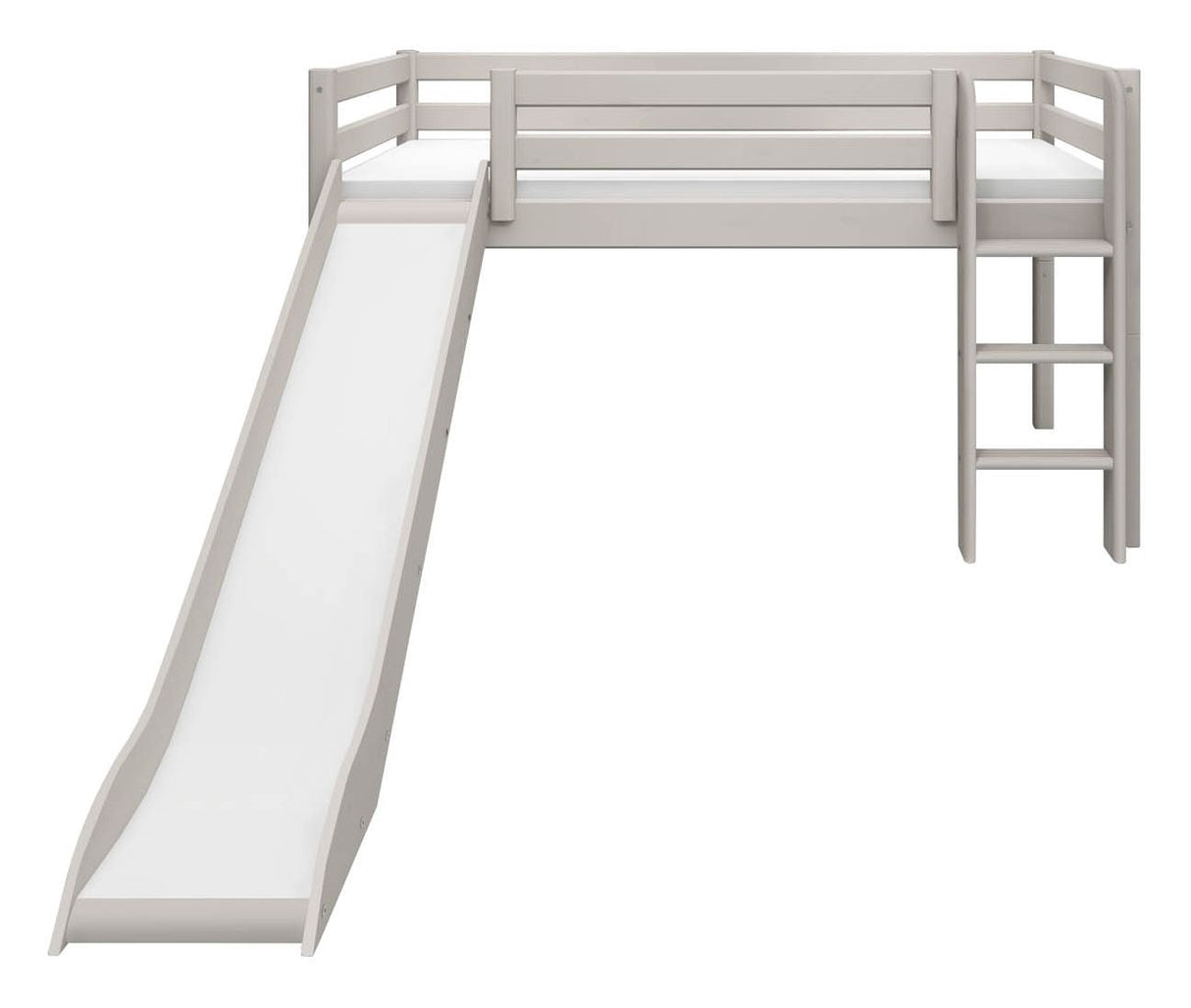 Classic Half-high bed with slide 90x200, Gray