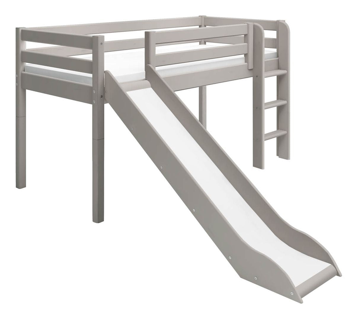 Classic Half-high bed with slide 90x200, Gray