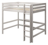 Classic High bed with straight ladder 140x200, Gray