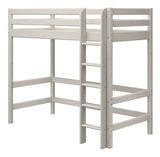 Classic High bed with straight ladder 90x200, White