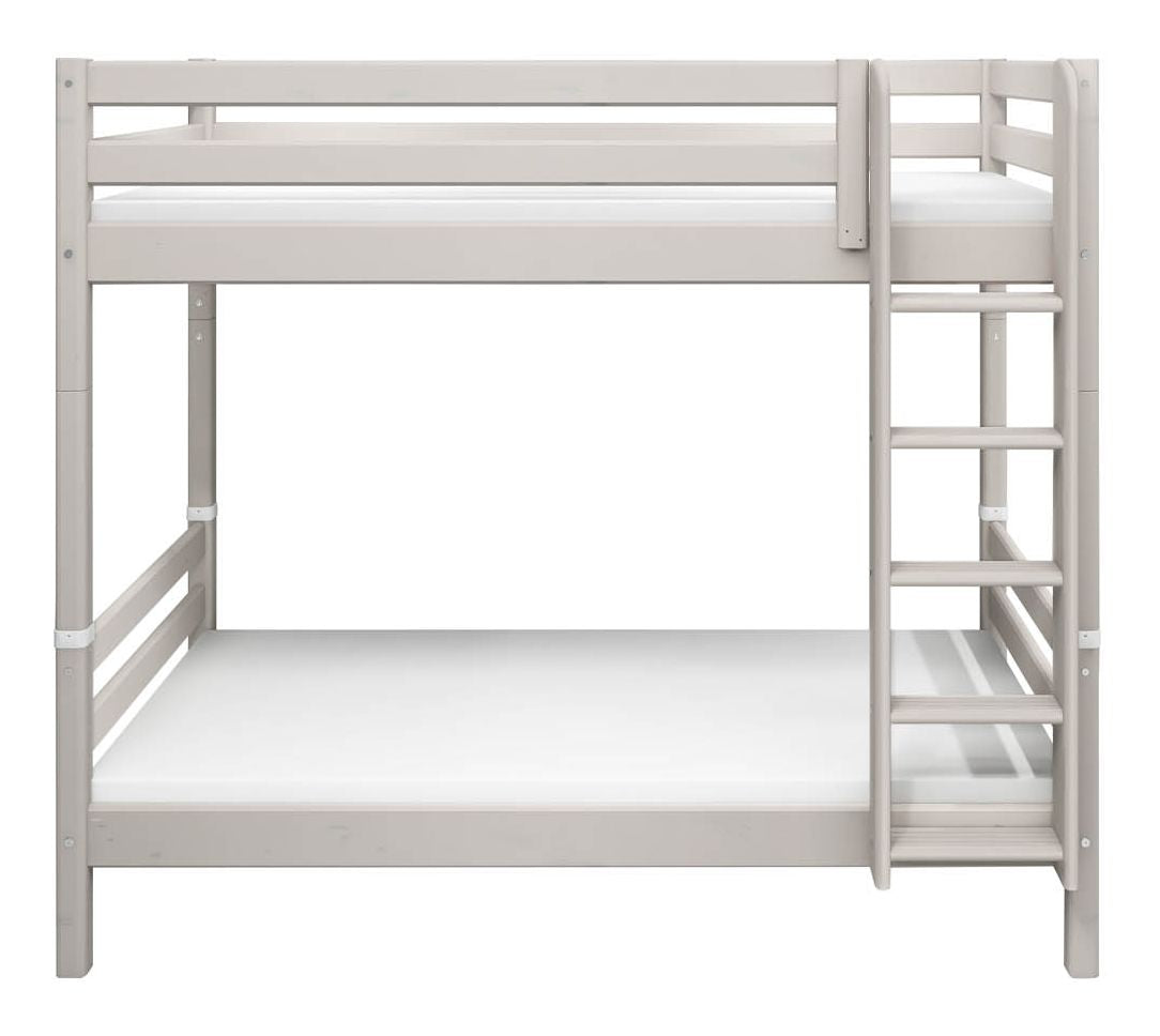 Classic Bunk Bed with Straight Ladder 90x200, Gray