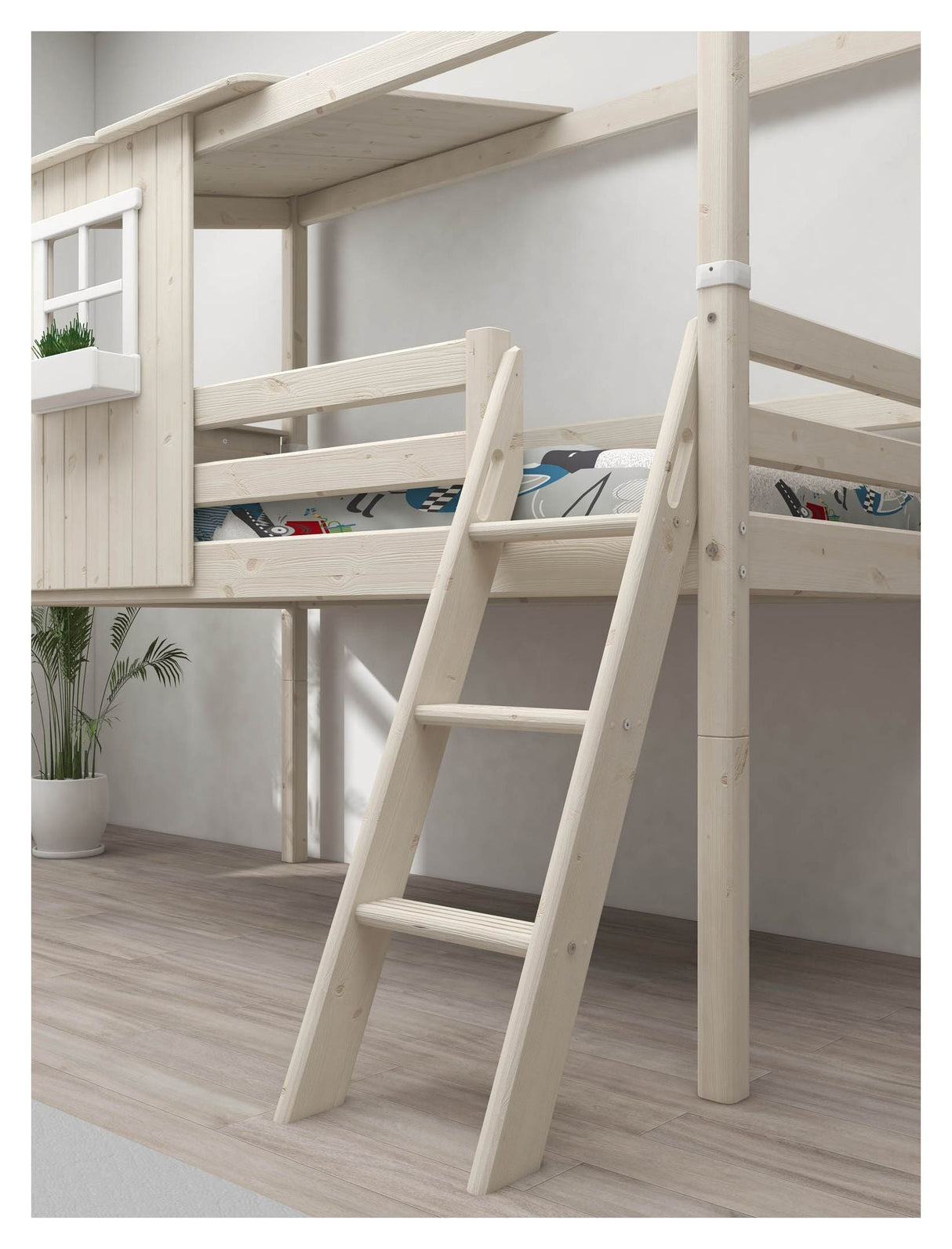 Classic Medium bed w. 1/2 House, white, 90x200