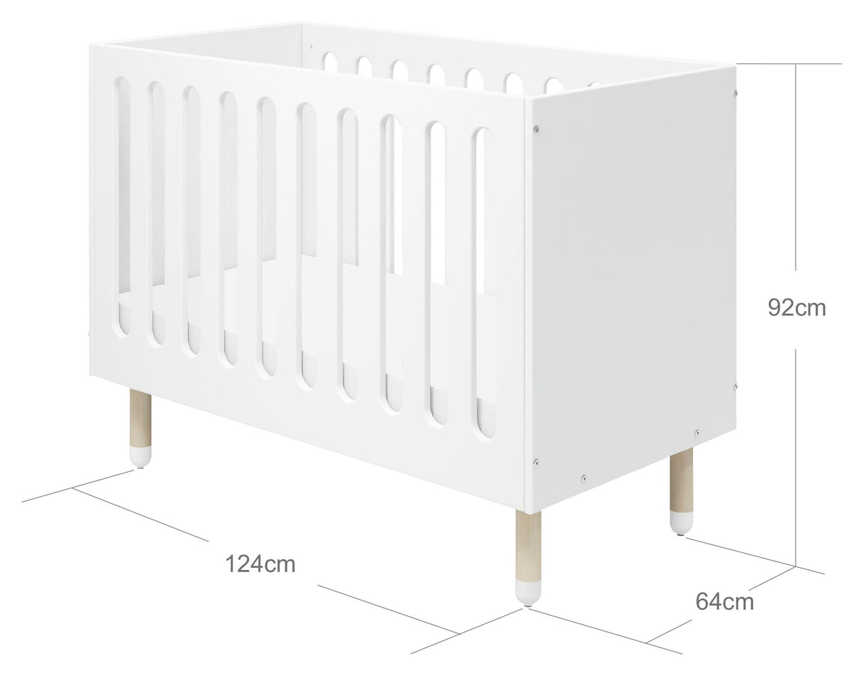 FLEXA Dots Baby Bed, White