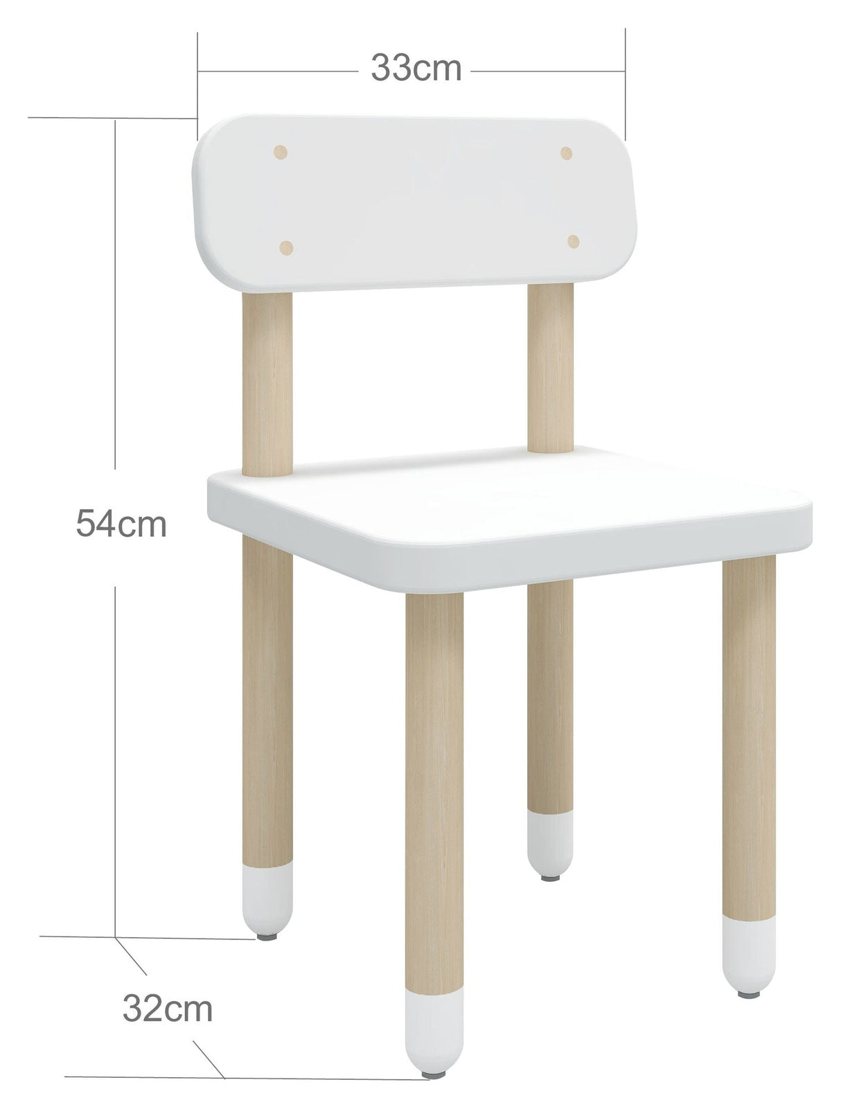 FLEXA Dots Children's chair, white