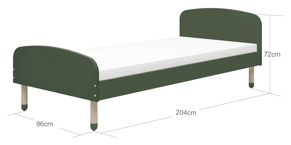 FLEXA Dots Baby Cot 90x200, Dark Green