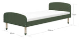 FLEXA Dots Baby Cot 90x200, Dark Green