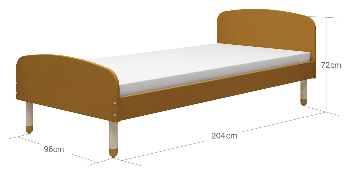 FLEXA Dots Baby Cot 90x200, Yellow