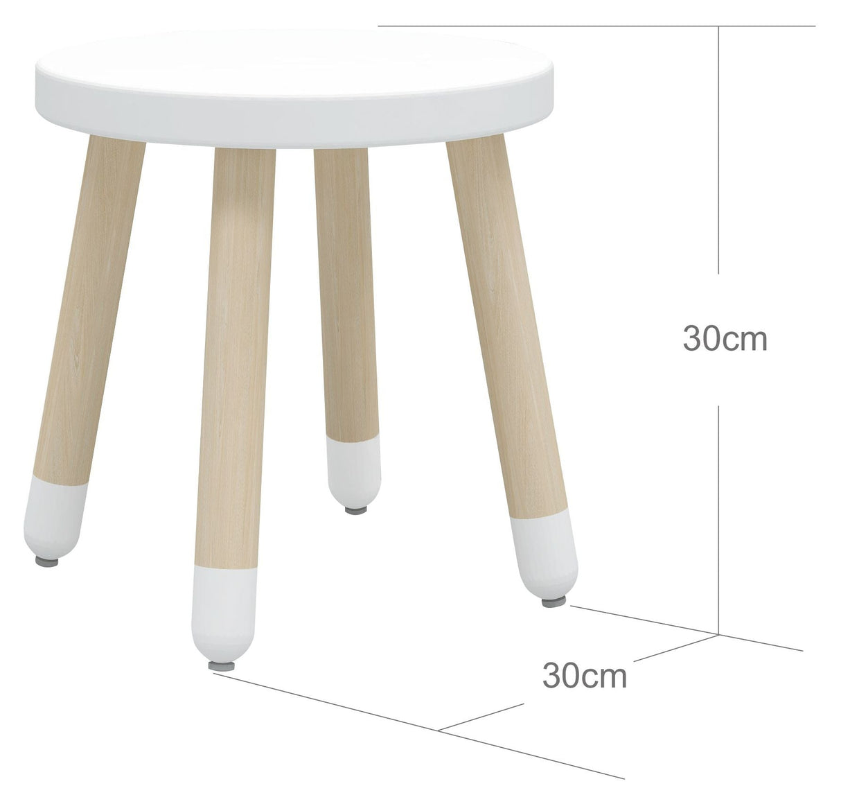 FLEXA Dots stool, white