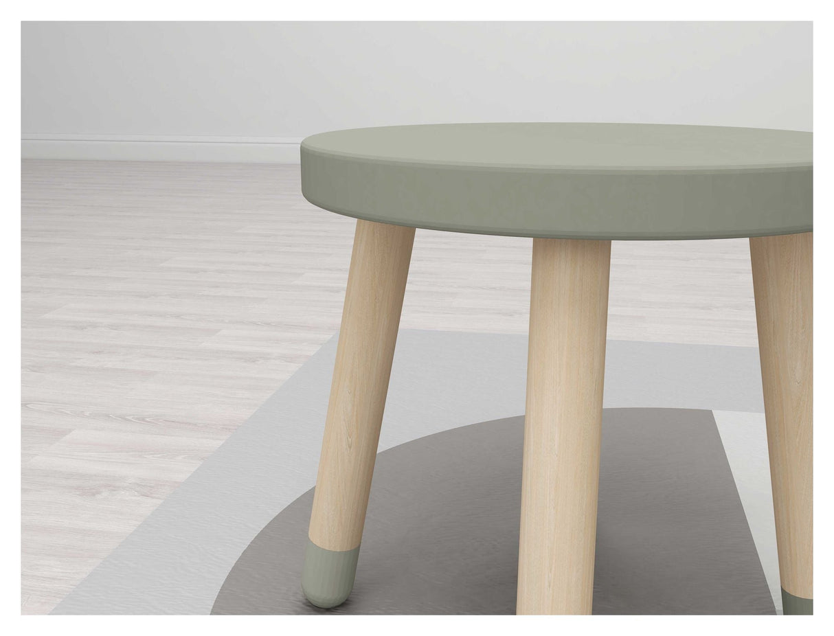 FLEXA Dots Stool, MDF and Ash Wood, Green