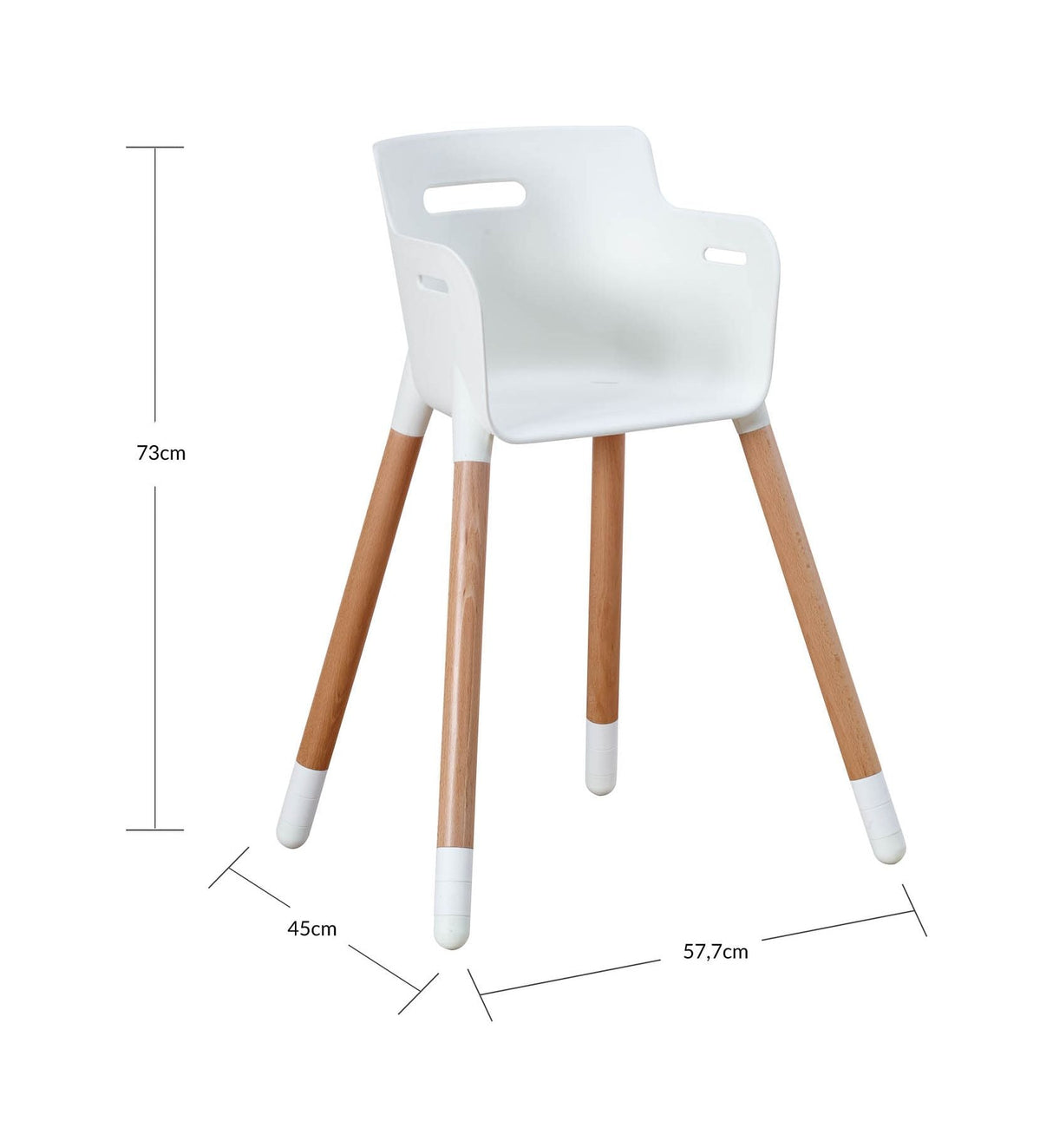 FLEXA Junior Chair, White/Beech