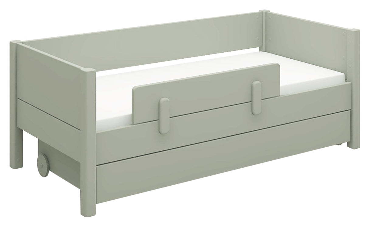 Ask Junior bed with bed horse and drawer, green