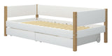 FLEXA Nor Children's bed w/2 drawers White. 90x200 m. oak bone