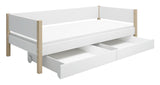 FLEXA Nor Children's bed w/2 drawers White. 90x200 m. oak bone